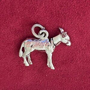 1960 Kennedy & Johnson Engraved Bobble Head Donkey Charm